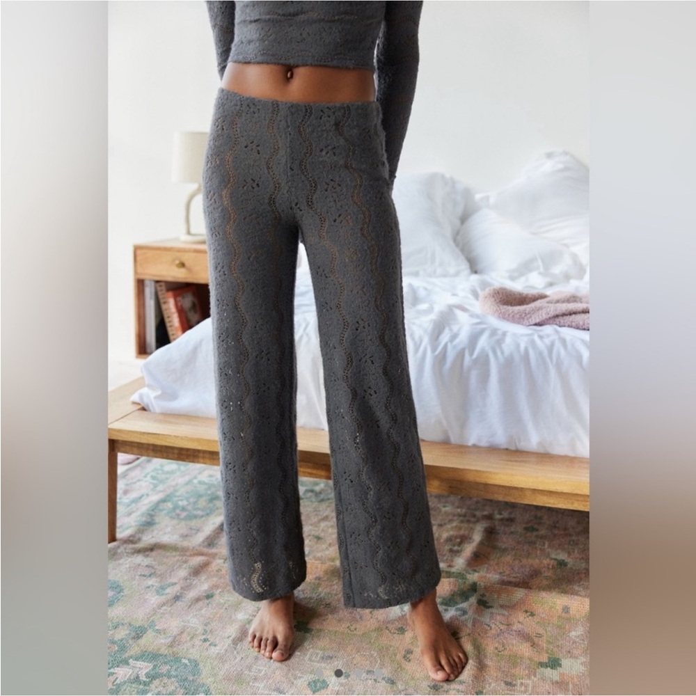 Urban Outfitters Gray Lace Pajama Pants